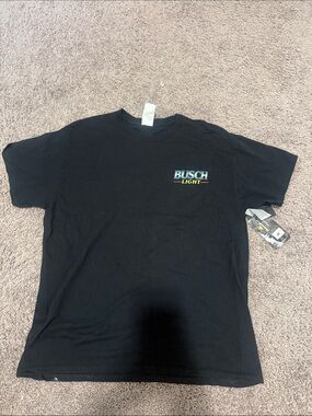 Junk Food Clothing Black Busch Light Logo Tee